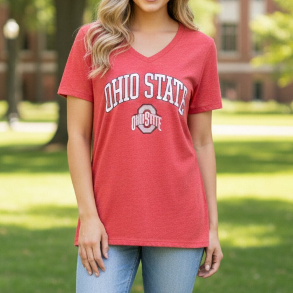 Ohio State V-Neck Tee - P2P 19" - Picture 1 of 5